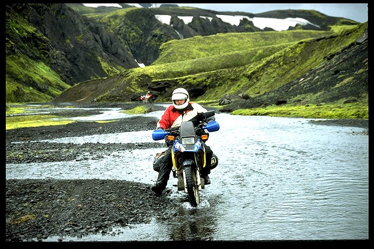 Motorrad auf dem Fjallabaksleið